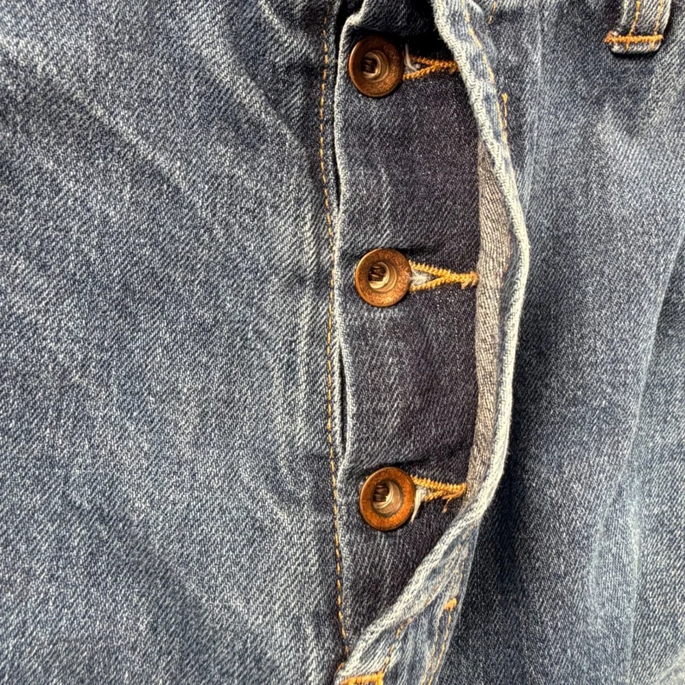Taylor Stitch Jeans Mens 36 Blue Slim Fit Selvedge Denim Button Fly